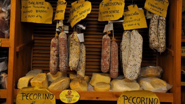Aside from its famous view, Pienza is home to the delicious Tuscan pecorino cheese